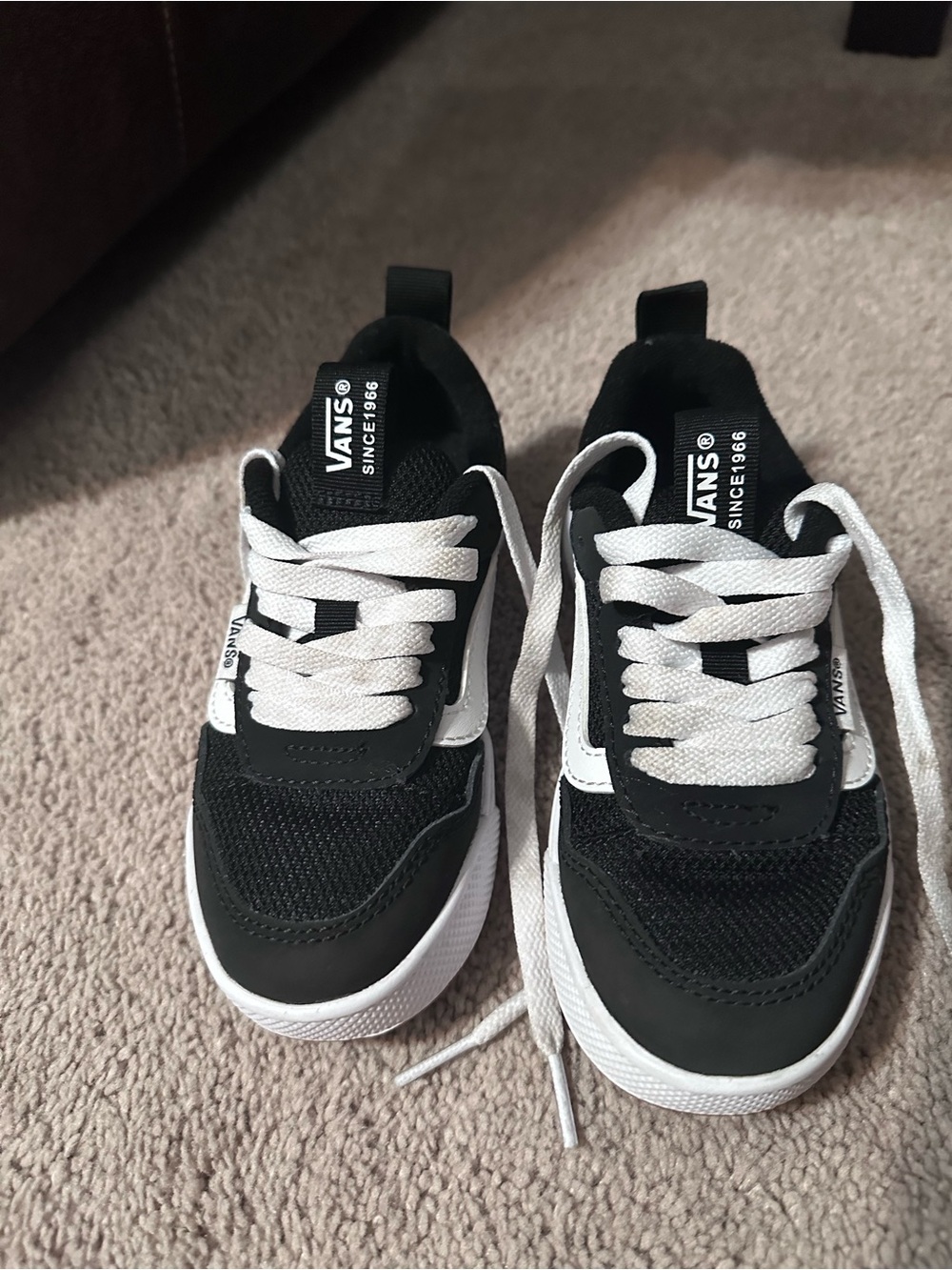 Vans Black and White Low-Top Sneakers